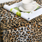 Home Soft Things Cheetah Vanity Chair 17" x 17" x 17" Square Footrest Upholstered Mink Fabric Decor for Living Room End of Bed Entryway or Bedroom Sitting Stool with Storage Need Assemble