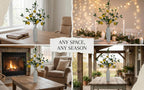 Artificial Lemon Branches Set of 3 – 37" Faux Lemons with Stem for Kitchen Decor Farmhouse Flower Arrangement Table Centerpiece Vase Filler Home Office Party Decoration