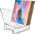 Honygebia Acrylic Vinyl Record Holder - Clear Record Album Holder, V-Shaped Vinyl Record Storage Racks, Album Holders for Vinyl Records, Shelf for Storing Collection of 40 Premium LPs