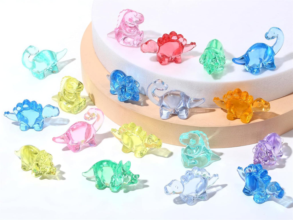 YATOJUZI Mini Dinosaur Figures Easter Egg Fillers Resin Animals to Hide Cute Trinkets Tiny Small Plastic Dinosaurs Figurines in Bulk Wholesale for Vase Fillers Party Favors Centerpiece Decorations