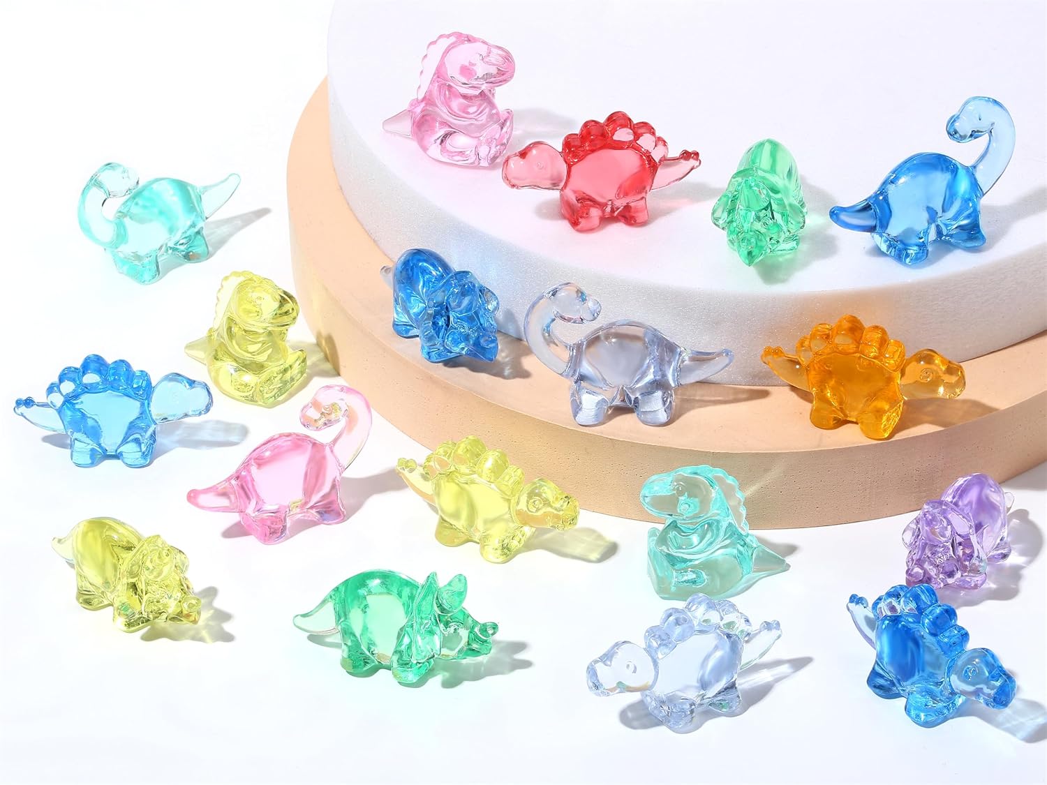 YATOJUZI Mini Dinosaur Figures Easter Egg Fillers Resin Animals to Hide Cute Trinkets Tiny Small Plastic Dinosaurs Figurines in Bulk Wholesale for Vase Fillers Party Favors Centerpiece Decorations