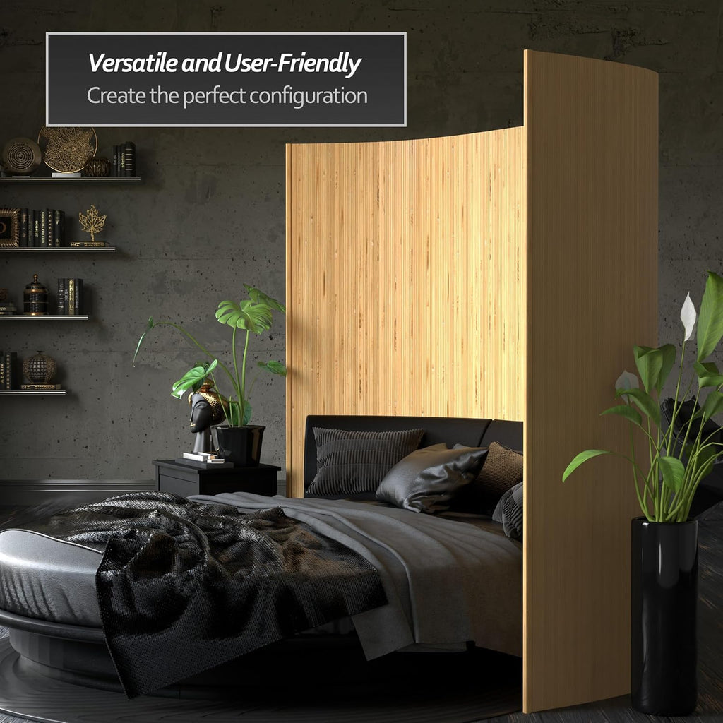 7 ft. Tall Reversible Bamboo Wave Screen - Burnt Bamboo