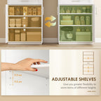 HOMCOM 72" Kitchen Pantry Cabinet, Freestanding Tall Storage Cabinet with 4 Doors, Drawer and 3 Adjustable Shelves for Dining Room, White