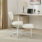 Meditation Chair Plus, Cross Legged Kneeling Office Chair with Wheels, Adjustable Swivel Stool, Lumbar Support, Ergonomic Criss Cross Desk Chair, Ivory, Silla de rodillas ergonómica (Lovry)