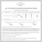 EXCLUSIVE HOME Vine 1" Curtain Rod and Finial Set, Distressed White, Adjustable 36"-72"