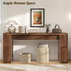 71" Extra Long Console Table, Wood Farmhouse Entryway Table, Behind Couch, Hallway, Foyer, Narrow Sofa Tables for Front Door