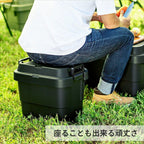 RISU GHON231 TC-70S Storage Box, Trunk Cargo, Beige, Made in Japan, Stacking, Outdoor Storage, Camping, Waterproof