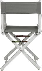Casual Home 18" Director's Chair White Frame with Grey Canvas