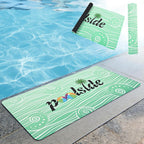 Yinhua Pool Doormat 24x48 Inch, Non Slip Pool Floor Mat for Deck, Swimming Poolside Seating Mats with Rubber Backing Walk Summer Door Mat for Outside Patio Beach Swimming Pools Lounging