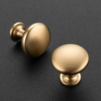 JOY DECOR 25 Pack Champagne Bronze Cabinet Knobs 1-1/6 Inch Zinc Solid Kitchen Cabinet Pulls Drawer Knobs