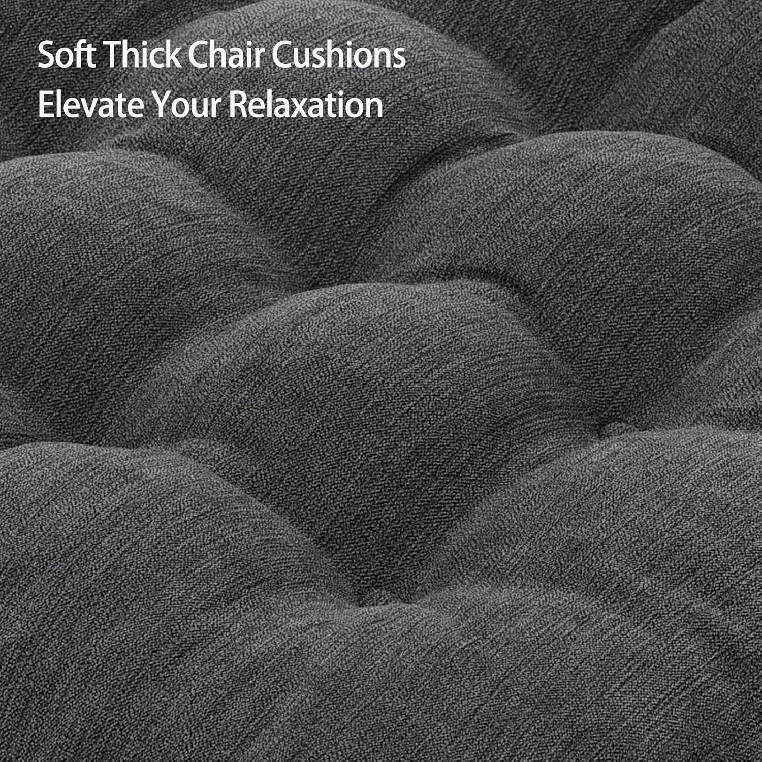 Recliner Cushions for Elderly, 20x20x4 Inch Thick Chair Cushion for Shorter Users Patent Design Soft Tufted Dual Layer Booster Seat Cushions for Seniors Recliner Risers Gray 1P