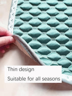 Dining Chair Seat Cover Chair Seat Pads Chair Pads for Dining Seat Cushions Thin Non-Slip U-Shape Set of 4 Dark Green