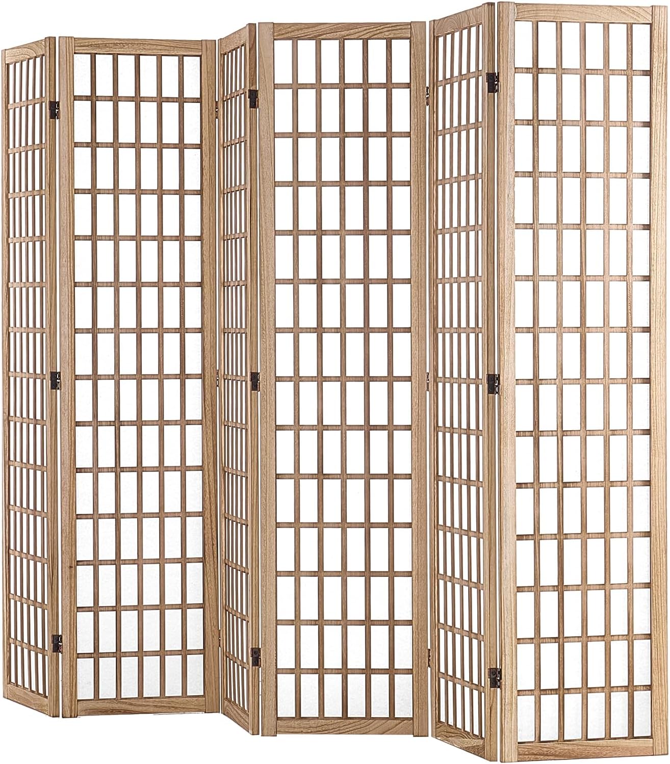 VEVOR Room Divider, 6 Panel Japanese Room Divider, Wood Folding Privacy Screen Indoor, Partition Dividers Portable Decoration Screens, for Room Separation Home Office Restaurant & Bedroom(Natural)