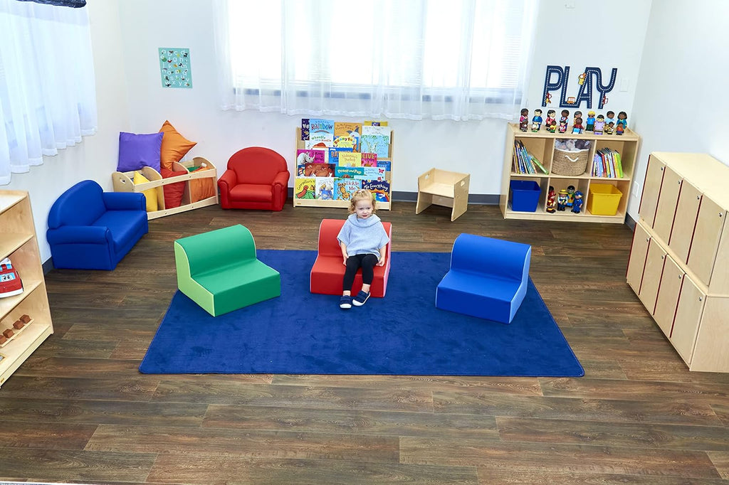 Children's Factory Library Trio Cozy Kids Chairs, Toddler Flexible Seating Classroom Furniture for Preschool or Daycare, 3-Pack