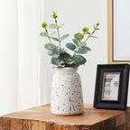 VCNY Home 6-Inch Speckled Matte Ceramic Decorative Vase, 2-Pack, Ivory
