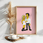NudoHome Personalized Custom Yellow Portrait – Hand-Drawn Cartoon Style from Your Photo | Gift for Birthdays, Christmas, Mother’s Day, and Father’s Day, Gift