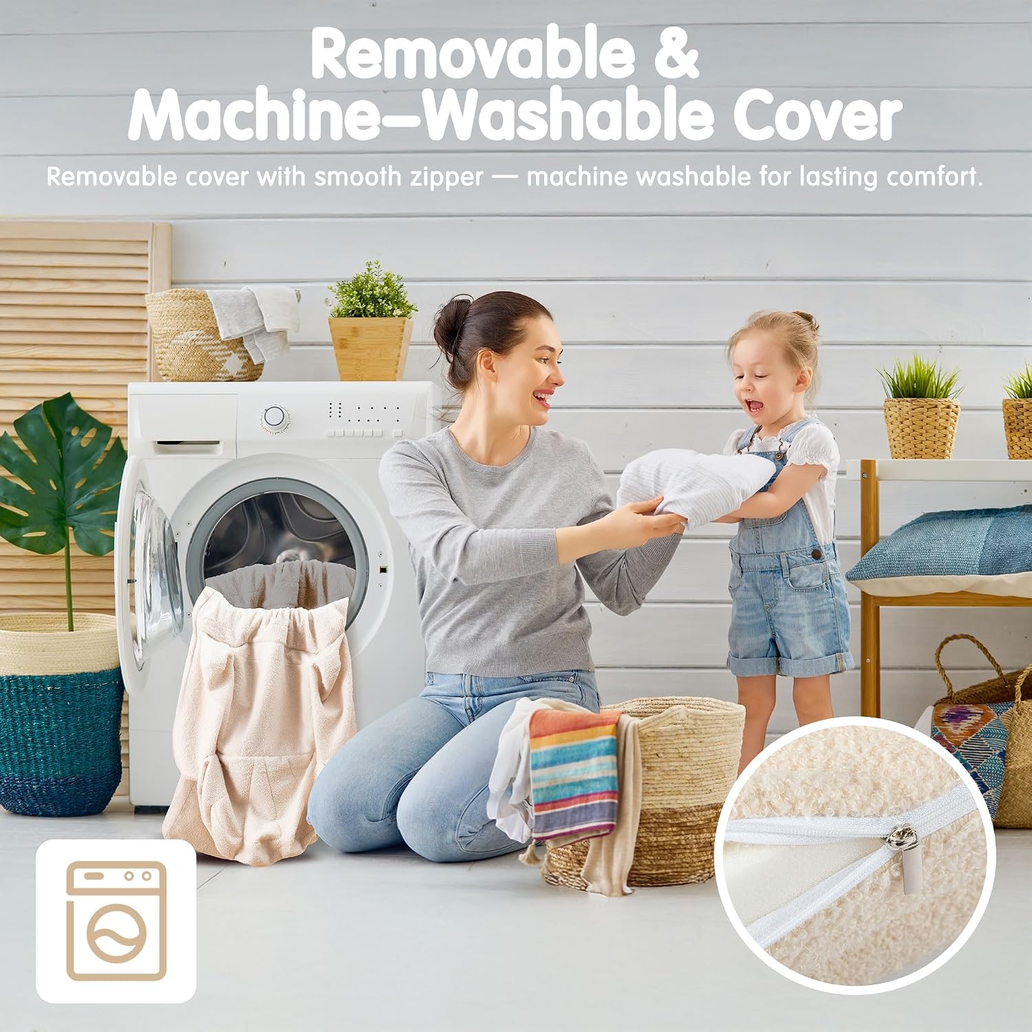 2-in-1 Kids Couch, Toddler Couch Fold Out, Comfy Toddler Chair, Convertible Kids Sofa to Lounger with Pocket and Removable Cover