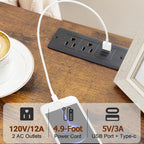 LOAKEKEL Narrow End Tables Living Room Set of 2 with Charging Station