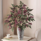 Juxdp 36" Artificial Nandina Berry Stem for Vase - 2 Pcs Realistic Faux Berry Spray, Fake Plant Branches with Stems for DIY Bouquet, Shower, Mantel, Home Decor (Dusty Plum)