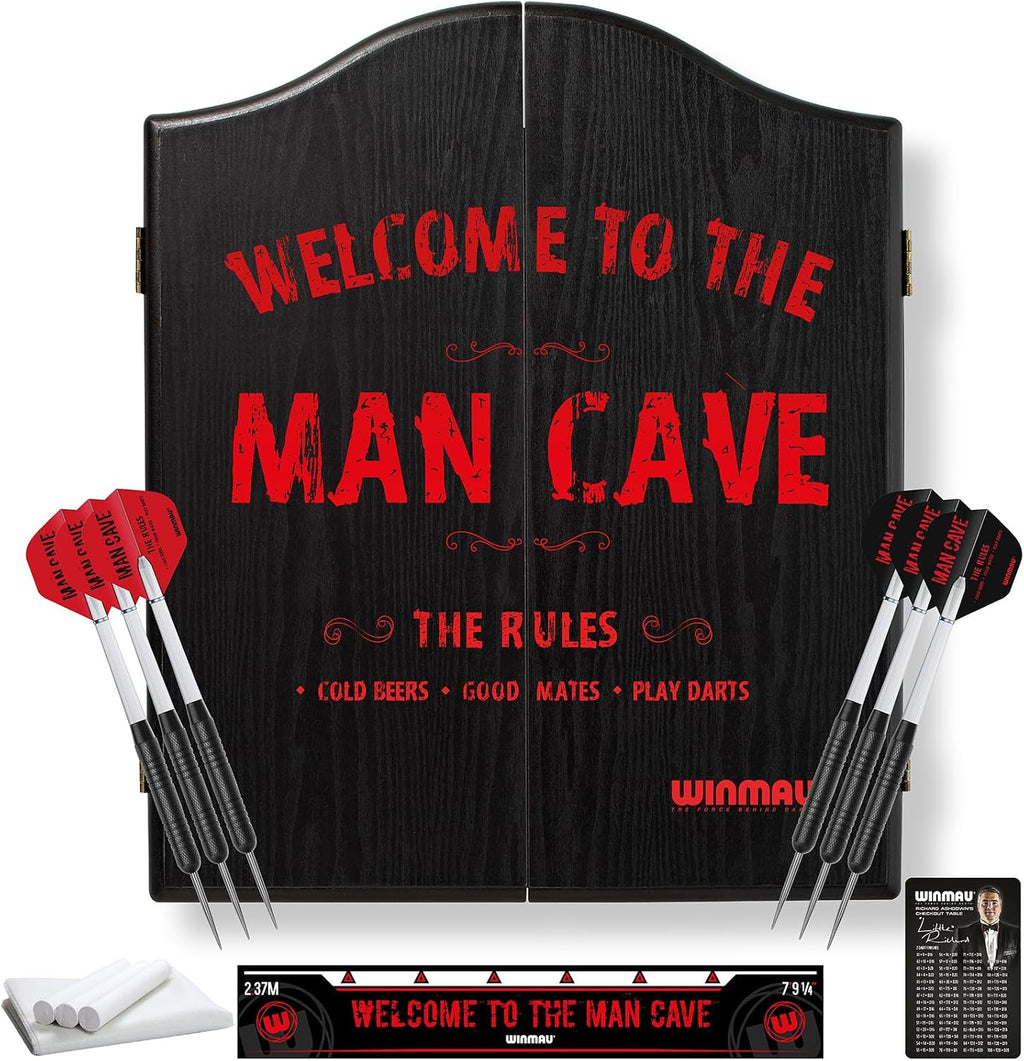WINMAU Man Cave Complete Dartboard Cabinet Set