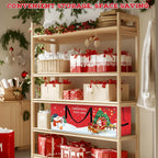Christmas Tree Storage Bag 7.5 Ft Large Christmas Tree Bag with Reinforced Handles & Dual Zippers Wide Opening, Heavy Duty Oxford Fabric Xmas Ornament Storage Box Protects From Moisture, Dust (Red)