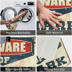 Funny Shoes Beware of Shark Rug Front Door Rugs Indoor Farmhouse Kitchen Mats(65X90CM)