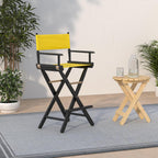 Casual Home 230-02/021-34 Director Chair 30" - Bar Height BlackFrame/Gold Canvas