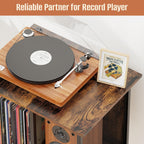 Record Player Stand, Vinyl Record Storage, Mid-Century Modern Record Holder Record Table, Vintage Vinyl Records Shelf Unit, Small Vinyls Organizer Records Cabinet, Album Storage for Vinyl Records