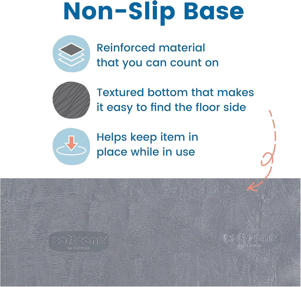 ECR4Kids SoftZone Toddler Modular Stool Seating Set, Classroom Furniture, Grey, 2-Pack
