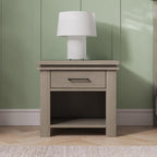 Child Craft Denman Crib, Dresser, Chest, and Nightstand 4-Piece Nursery Set, Grows with Your Baby (Crescent Gray)