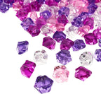 Pack of 200 Decorative Acrylic Crystal Gems, Multi-Color Ice Rocks, Reusable Acrylic Crushed ice Rocks for Home Décor
