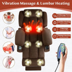 3 Motor Large-Wide Lift Chair, Infinite Position, 180° Lay Flat, Power Lift Chairs Recliners for Elderly Big and Tall, Massage & Heat, Extended Footrest (Dark Brown, Large Wide)