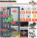 Foldable Sliding Barn Door Style Gray Aluminum Accordion Door for Bedroom Kitchen Bathroom Living Room Hallway Closet 73x80in