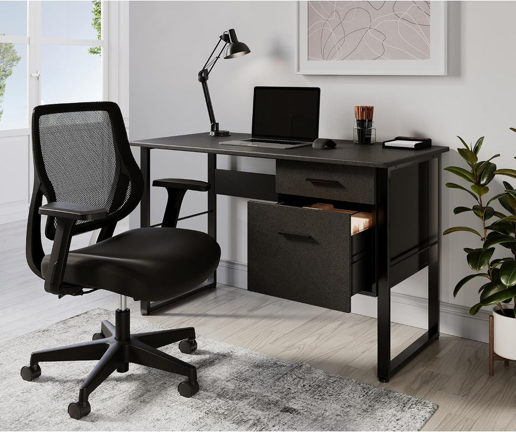 Realspace® Sensi Mesh/Fabric Low-Back Task Office Chair, Black, BIFMA Compliant