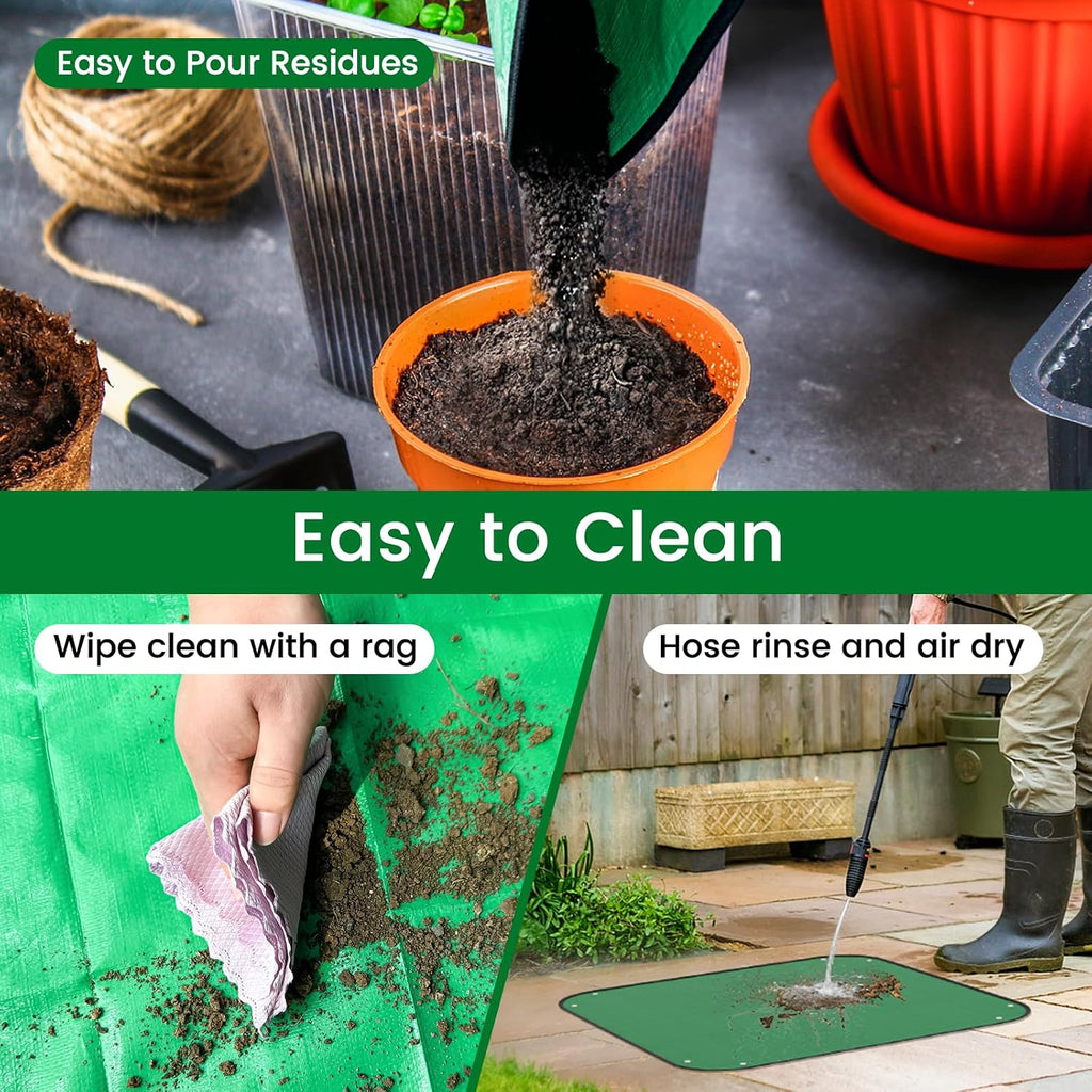 Repotting Mat for Indoor Plant Transplanting and Mess Control, 26'' x 26'' Waterproof Potting Succulent Tray Portable Gardening Mat Gift for Plant Lovers