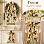 Spring Fall Wreath Sash 2 Pack - Monogrammed Spring Sash Wreath for Front Door - 57" Outdoor Wreath Sashes for Monogram Garland Ribbon - Xmas Decor Accessories for Wedding Party Wall Cabinet