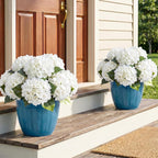 Auihiay 12 Bundles Hydrangea Artificial Flowers for Outdoors and Indoor, UV Resistant White Hydrangeas, Faux Silk Hydrangea Flowers for Porch, Yard, Patio, Outdoors Wedding, Home Decoration