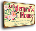 Gift for Memaw, Memaws House Sign, Memaw Gifts, Gift Ideas, Memaw, Durable Signs, Memaws House Signs, UV Protected Printed Brushed Aluminum, Memaws House, Matt Finish, 12 x 8 inches