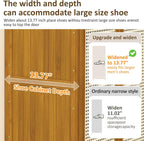 Shoe Cabinet with Doors, 7-Tier Bamboo Shoe Storage Cabinet for Entryway, Freestanding Shoe Rack Cabinet for Hallway Apartment, 43" Tall Modern Farmhouse Style, Holds 24 Pairs，Brown