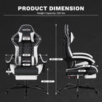 Ergonomic Video Gamer Chairs Gaming Computer Chair Gamer Chairs for Adults Massage Lumbar Support Swivel Height Adjustable Headrest Backrest
