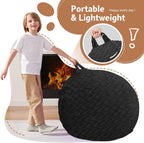 2FT Bean Bag Chair,Giant Bean Bag Chairs for Adults,Big Bean Bags with Memory Foam Filled, Large Beanbag Chairs with Chevron Plush Cover-Black