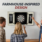 Hathaway Drifter Solid Wood Dartboard & Cabinet Set