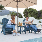 SERWALL Folding Adirondack Chair Footrest Set of 2, Adirondack Ottomans Footstools Without Assembly, Blue