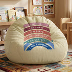 Tegeme Reading Calming Corner Supplies Storage Bean Bag Cover (No Filler) for Classroom Back to School Office Therapist Must Haves Calm Down Corner Supplies Boho Classroom Decor 31.5 x 35.4 inches