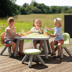 Smoby Life - Children's chair in blue - Indoor and outdoor use - Anti-UV coating - Recycled material - From 18 months - Made in France