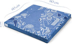 Zaveur Royal Court Meditation Mat With Velvet Cover - 24" x 24" Square Zabuton Thick Yoga Mat - Non Slip Exercise Mat for Home Workout - Thick Foam Exercise Floor Mat for Zafu or Bench