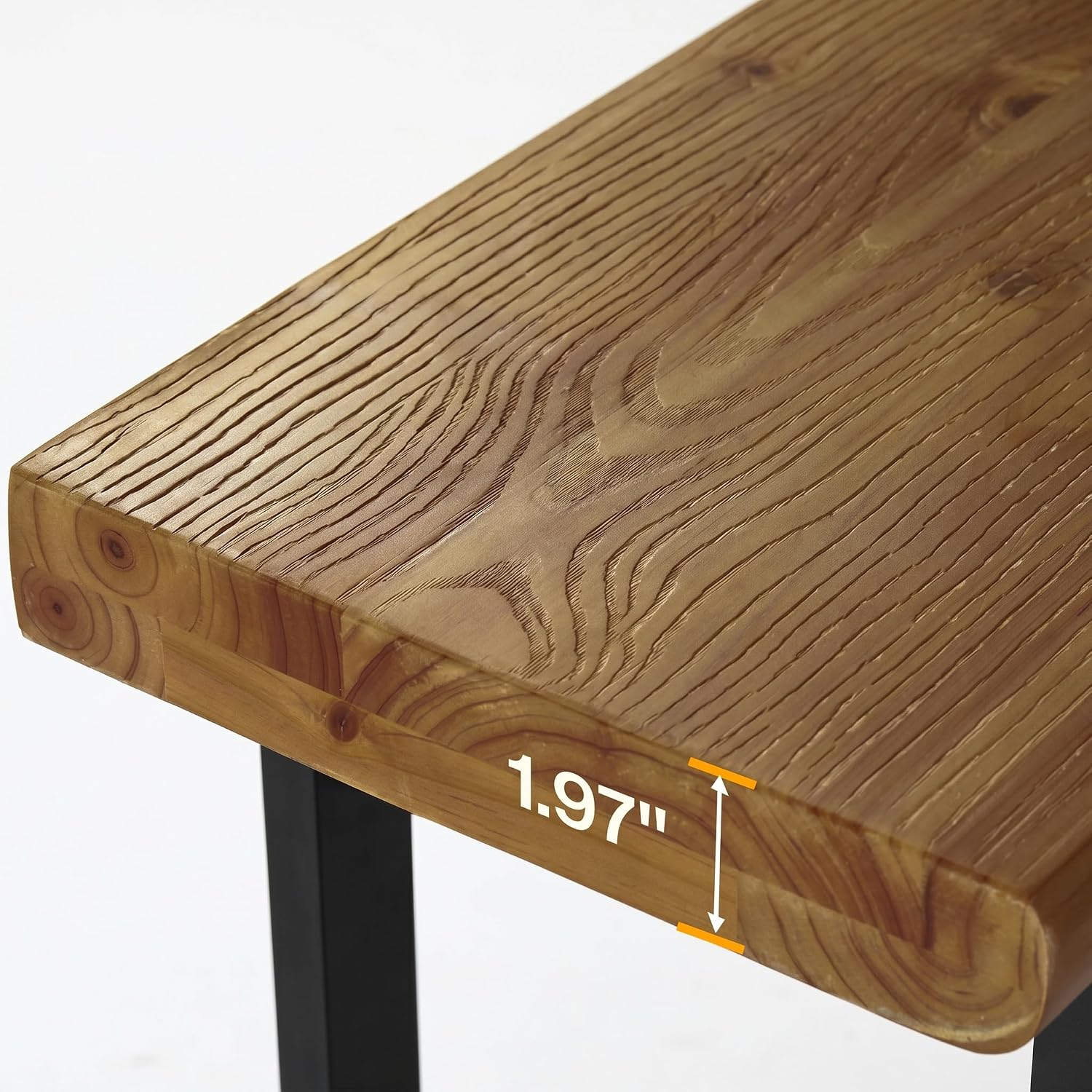 Solid Wood Live-Edge Console Table for Entryway, Farmhouse 63-Inch Narrow Long Sofa Table Behind Couch with Unique Shape, Heavy-Duty Metal Legs, Ideal for Foyer, Entrance, Living Room
