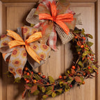 LaRibbons Fall Ribbon Wired 2.5" x 6 Yards Each Roll, Sunflower, Harvest Leaves, Plaid & Deco Mesh Faux Linen Ribbon for Wreaths, Farmhouse Decor, Autumn Crafts