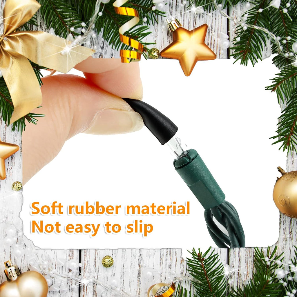 120 Pcs No Glow Caps for String Lights, Soft Rubber Christmas Blackout Light Cap Covers for 5mm Diameter Christmas LED String Lights to Hide The Extra Lights Not Needed（120 PCS）