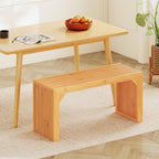Giantex 36" Bamboo Dining Bench, 660Lbs Capacity, 2-Person Kitchen Table Bench for Living Room, Bedroom, Bathroom, Entryway Hallway, Front Door, End of Bed, Indoor Outdoor Use, 2 Pack